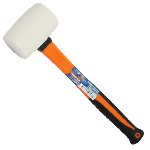 SP - HAMMER RUBBER MALLET WHITE 450G ( 16OZ) FIBREGLASS HANDLE